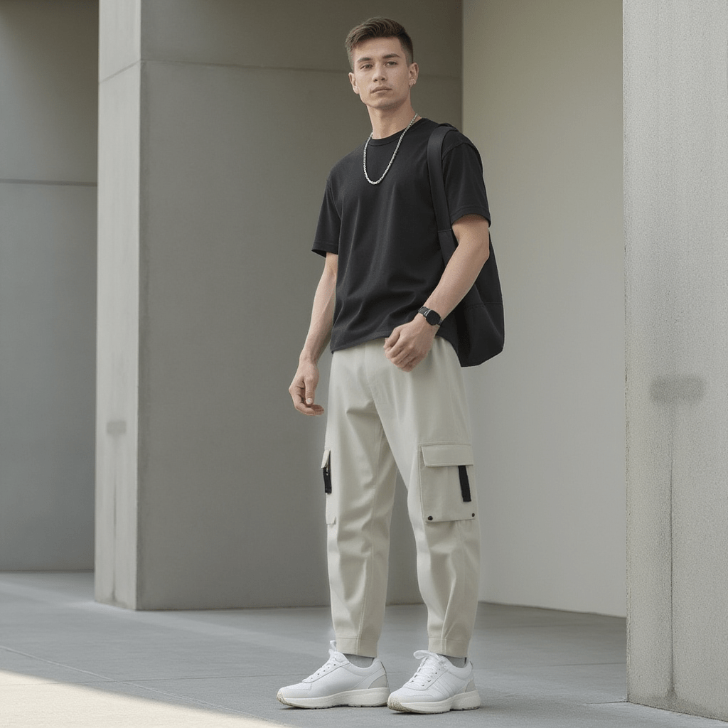Cargo Blanc Homme