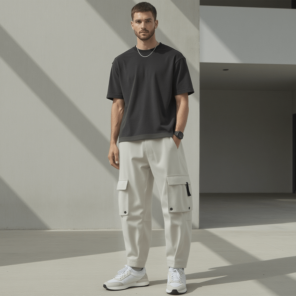 Cargo Blanc Homme