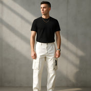 Cargo Blanc Homme