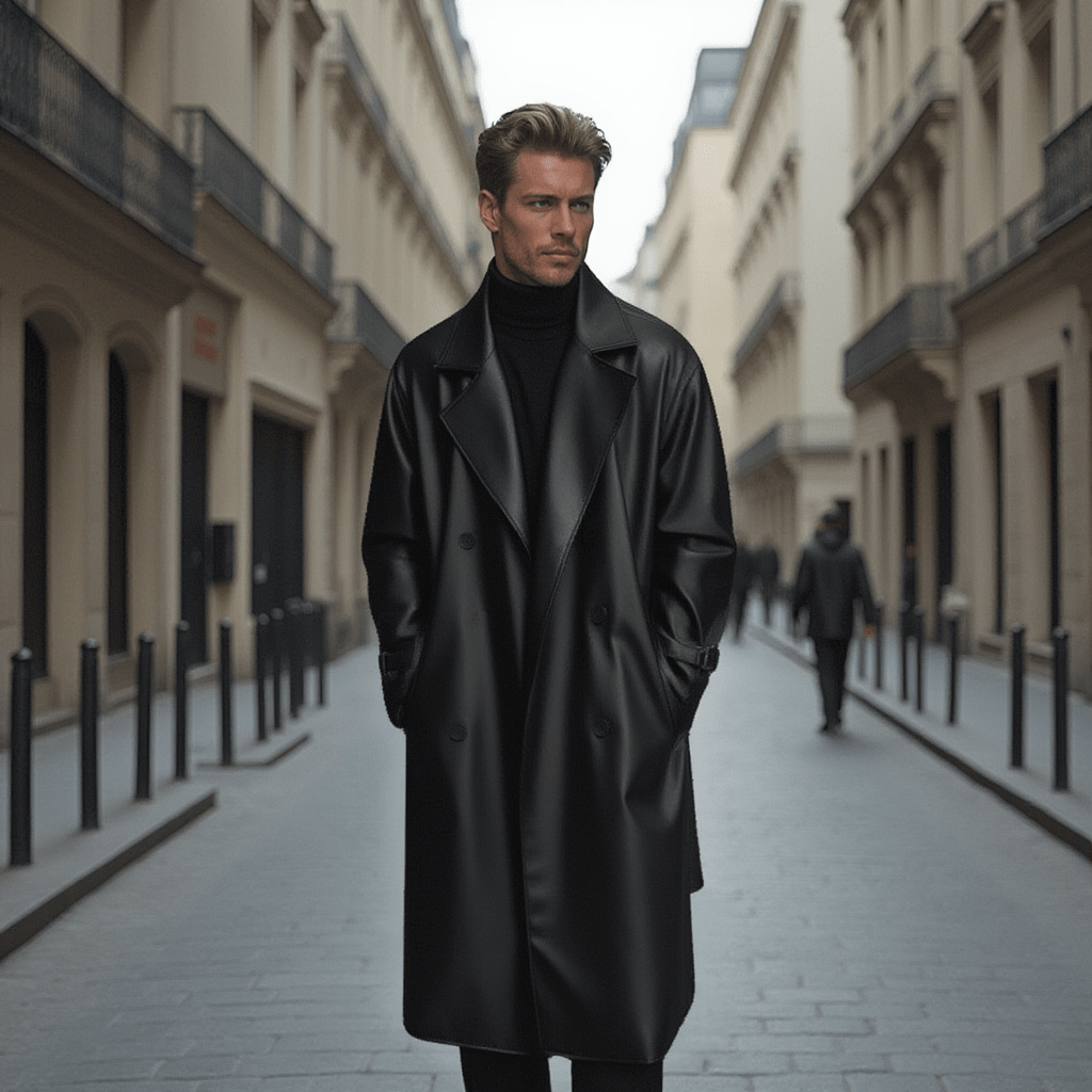 Manteau Cuir Homme