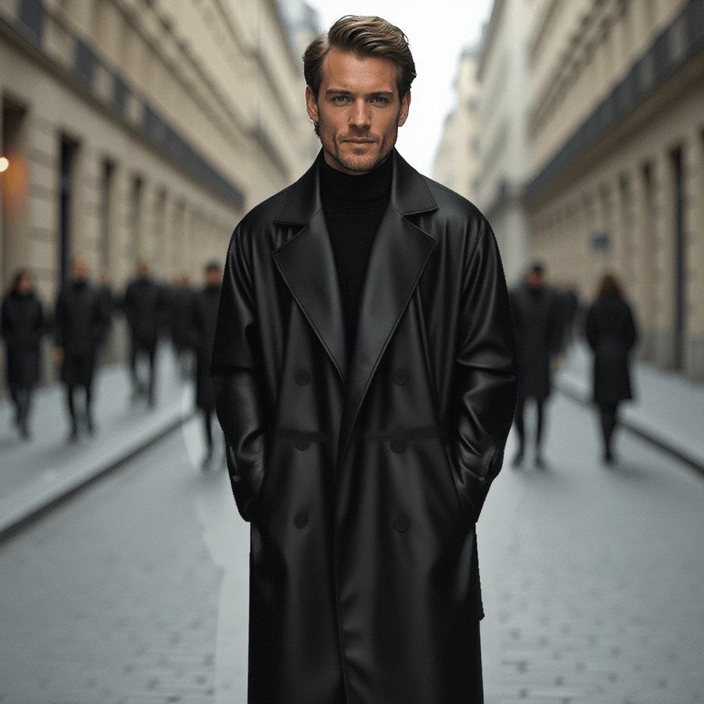 Manteau Cuir Homme