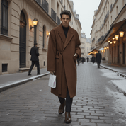 Manteau Long Homme Laine