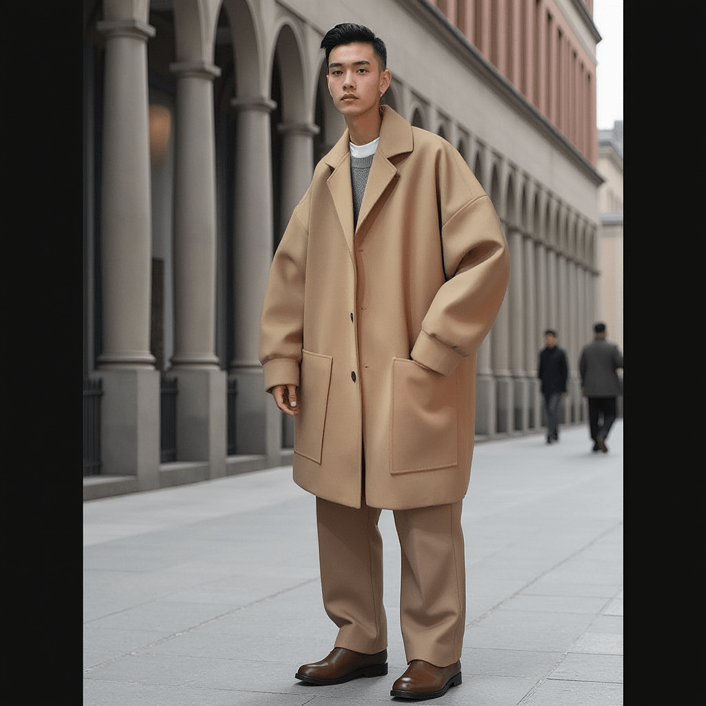 Manteau Long Oversize Homme