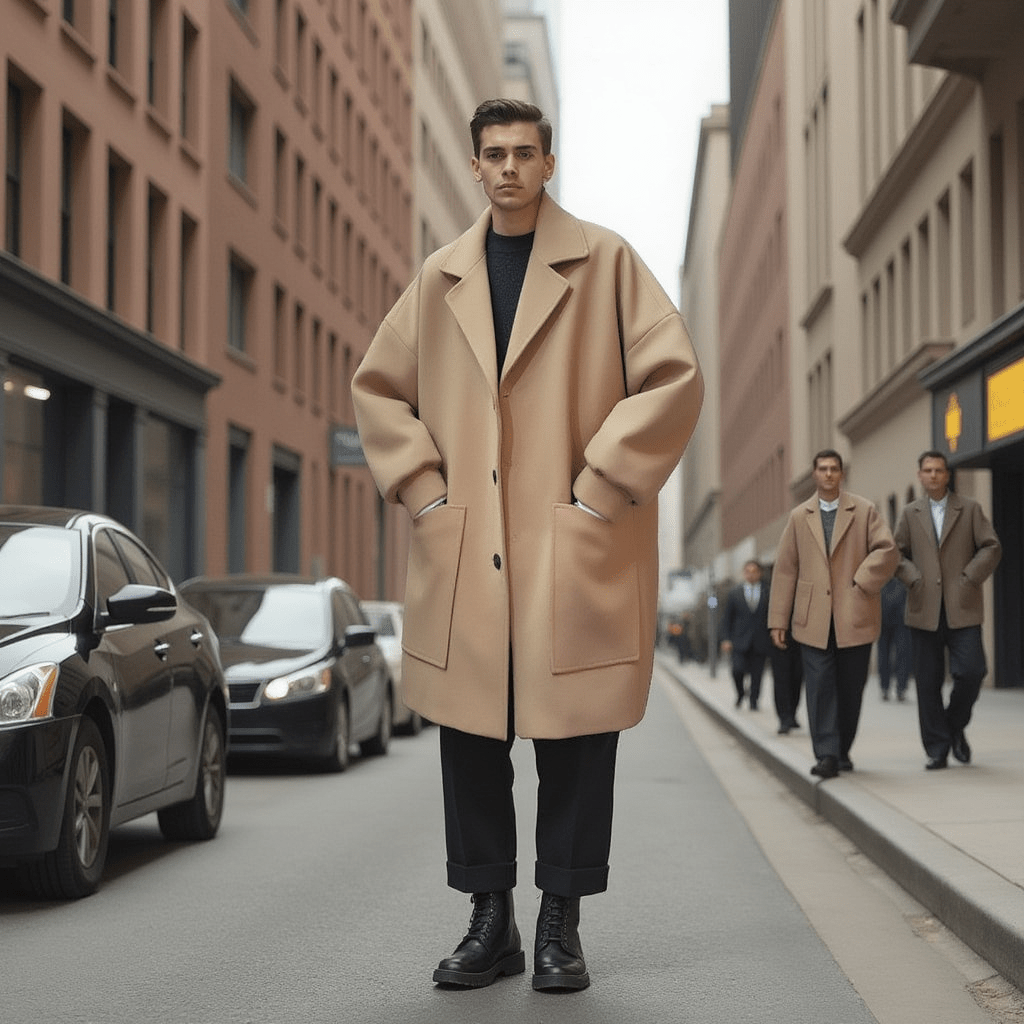 Manteau Long Oversize Homme