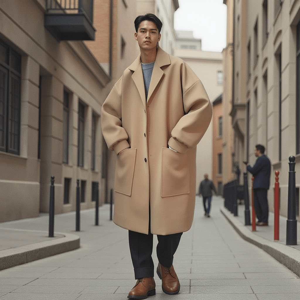 Manteau Long Oversize Homme