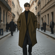 Manteau Vert Kaki Homme