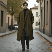 Manteau Vert Kaki Homme