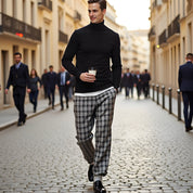 Pantalon à Carreau Homme