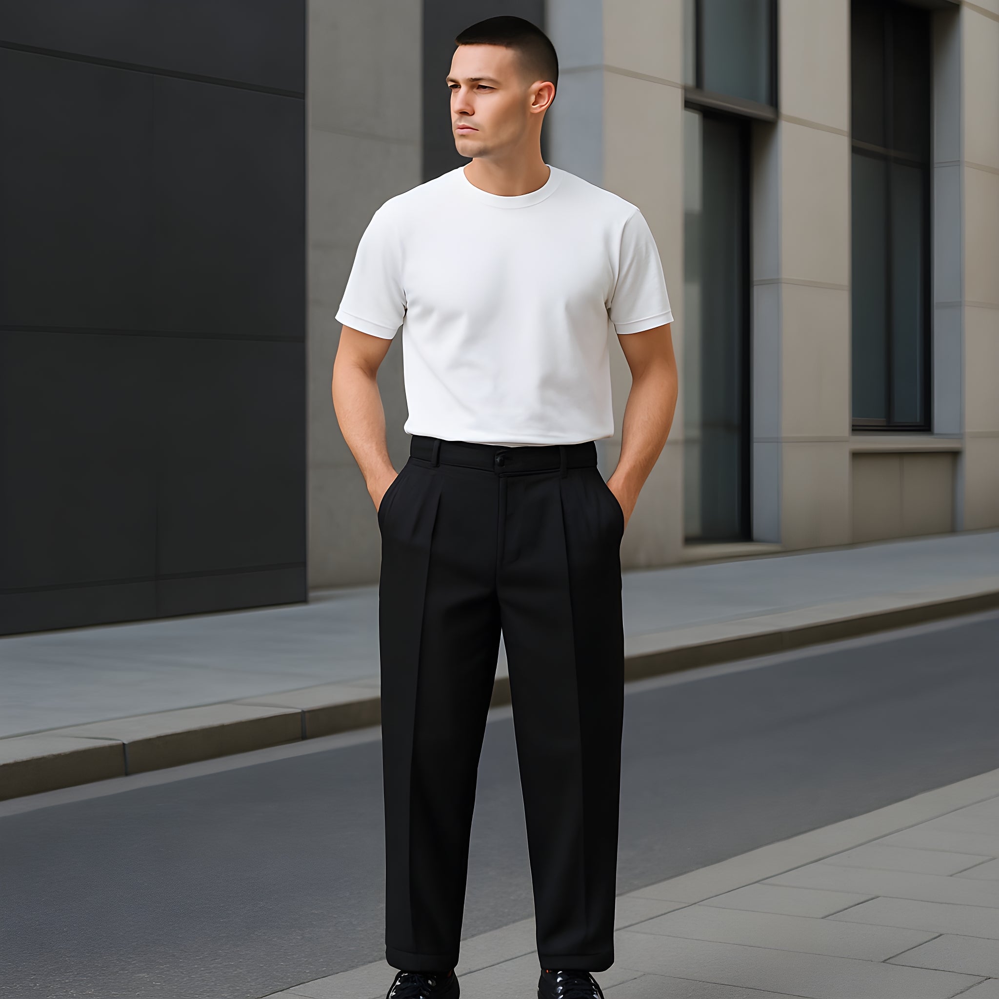 Pantalon Noir Homme