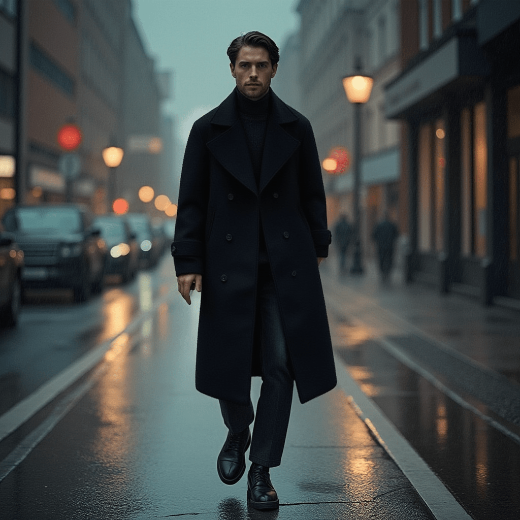 Trench Coat Homme Long