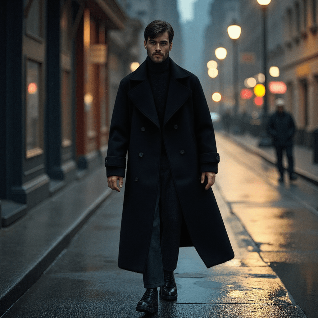 Trench Coat Homme Long
