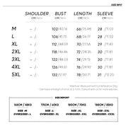 Chemise Manche Courte Oversize guide des tailles