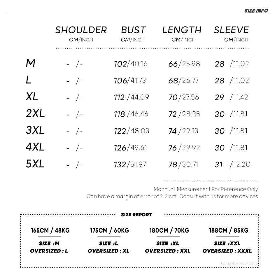 Chemise Manche Courte Oversize guide des tailles