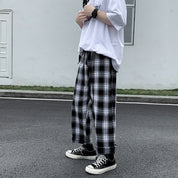 Pantalon à Carreau Noir