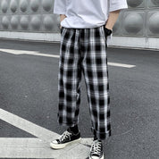 Pantalon à Carreau Noir