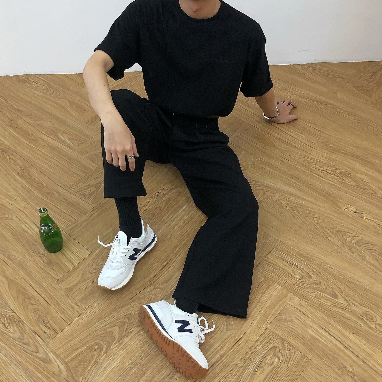 Pantalon Noir Vintage