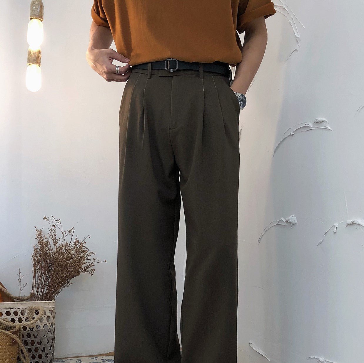 Pantalon Noir Vintage