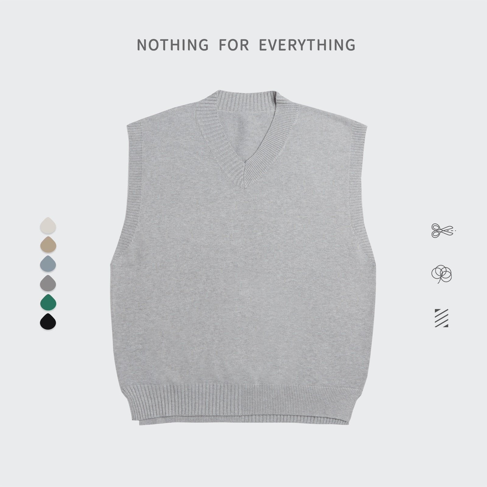 Pull Sans Manches Homme Noir