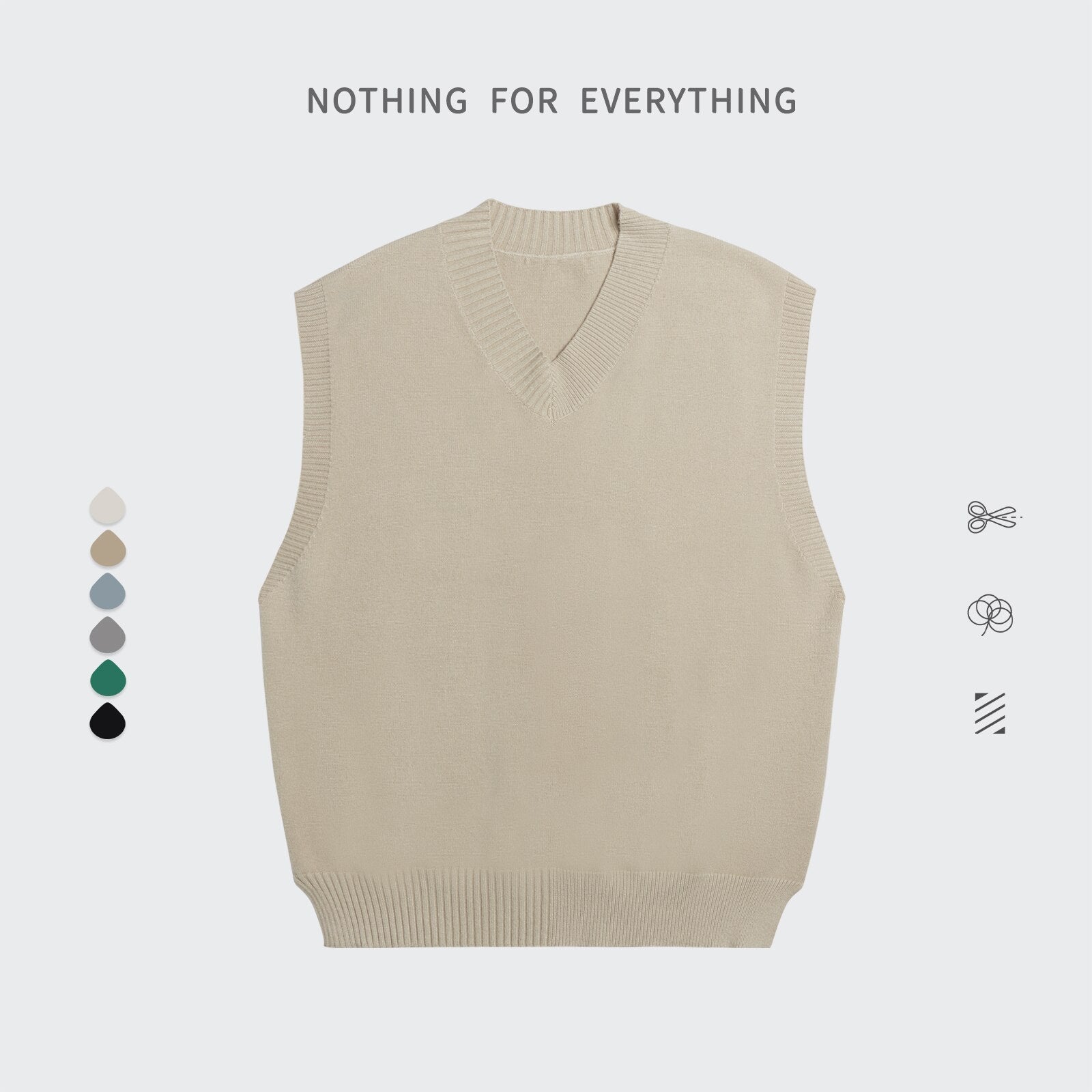 Pull Sans Manches Homme Noir