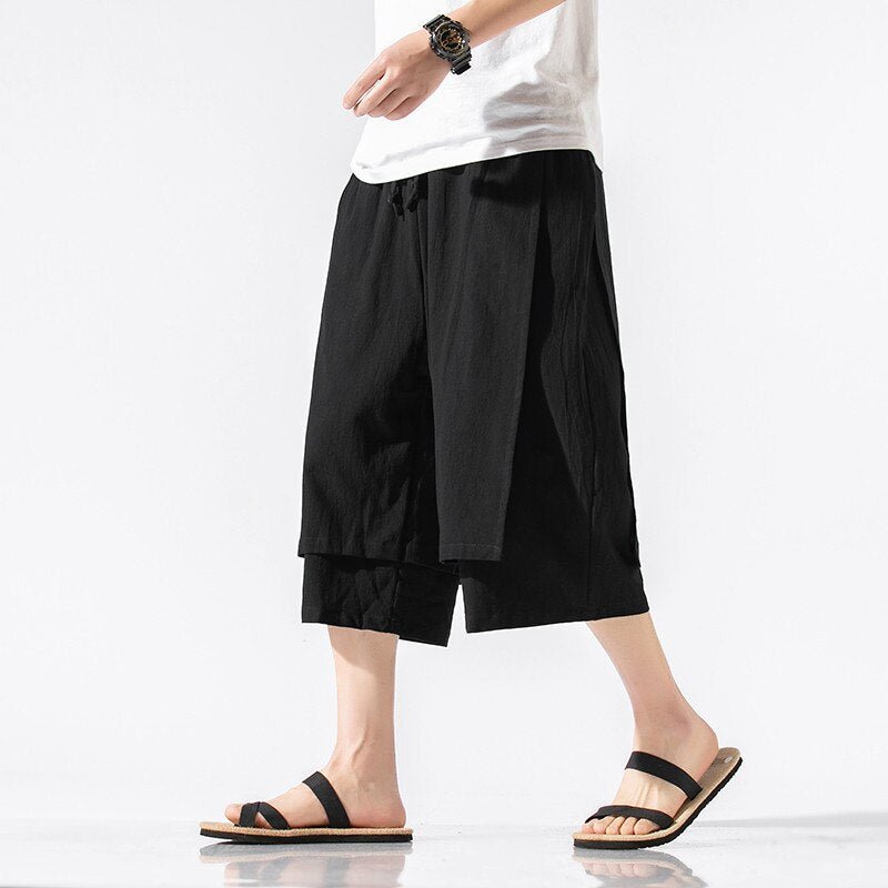 Short Japonais En Lin