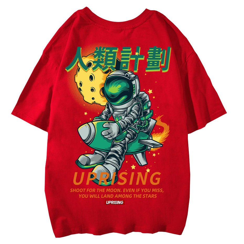 T Shirt Streetwear Asiatique Rouge M