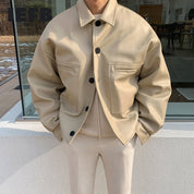 Veste En Cuir Beige