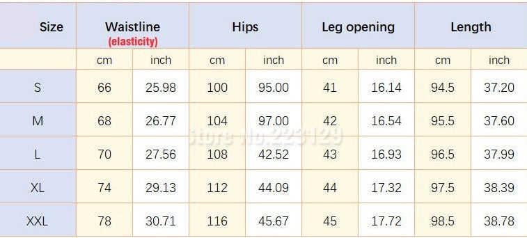 Baggy Denim Size Guide