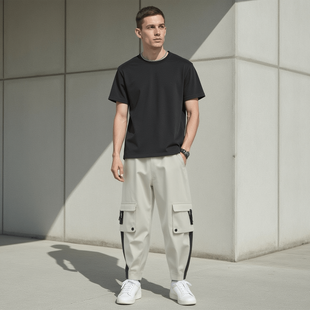 Cargo Blanc Homme