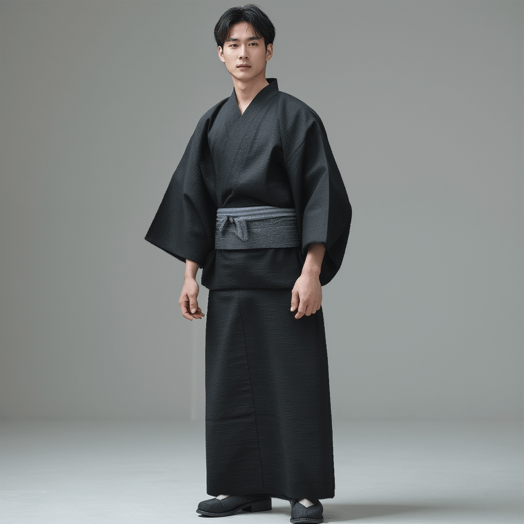 Kimono Japonais Noir Homme