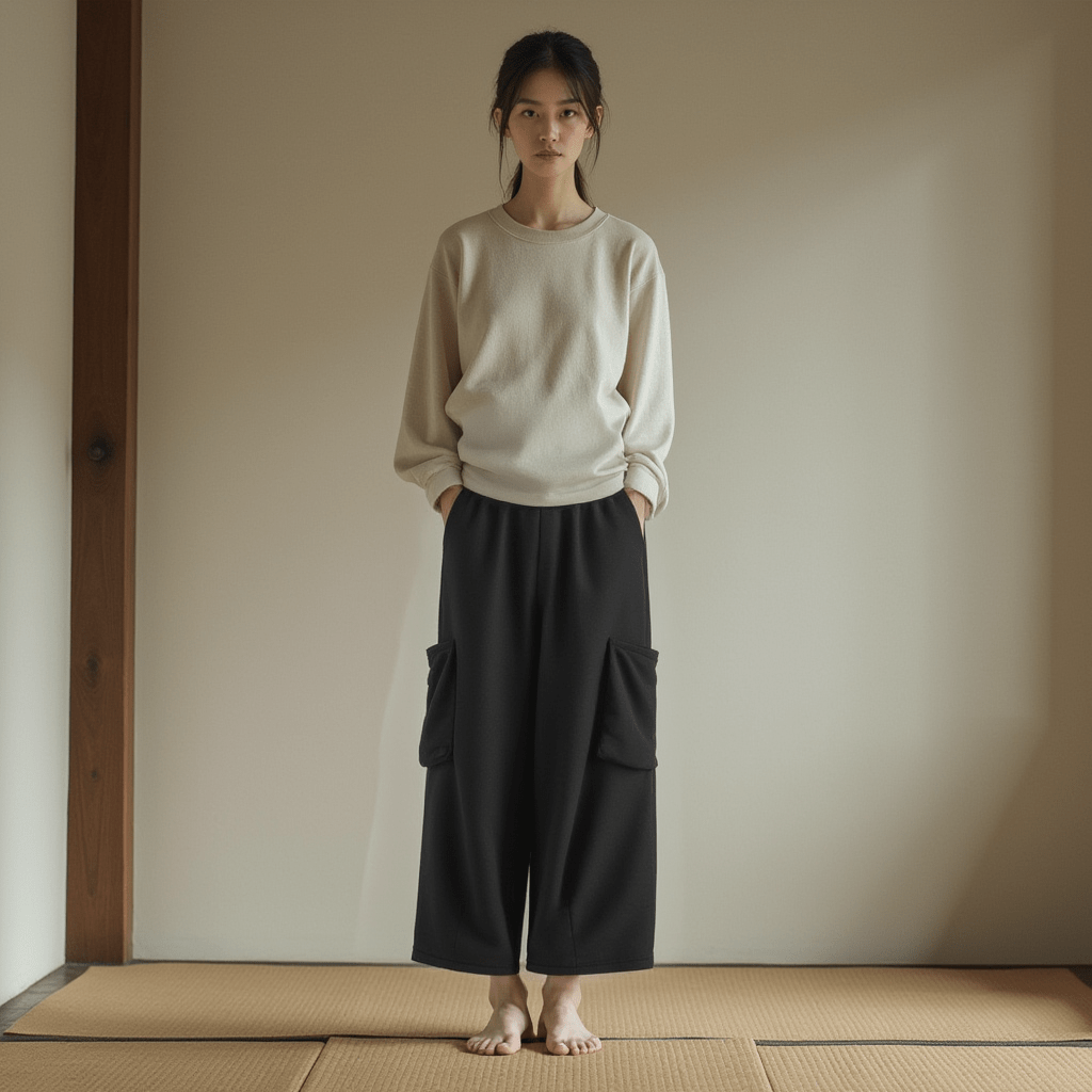 Pantalon Large Style Japonais