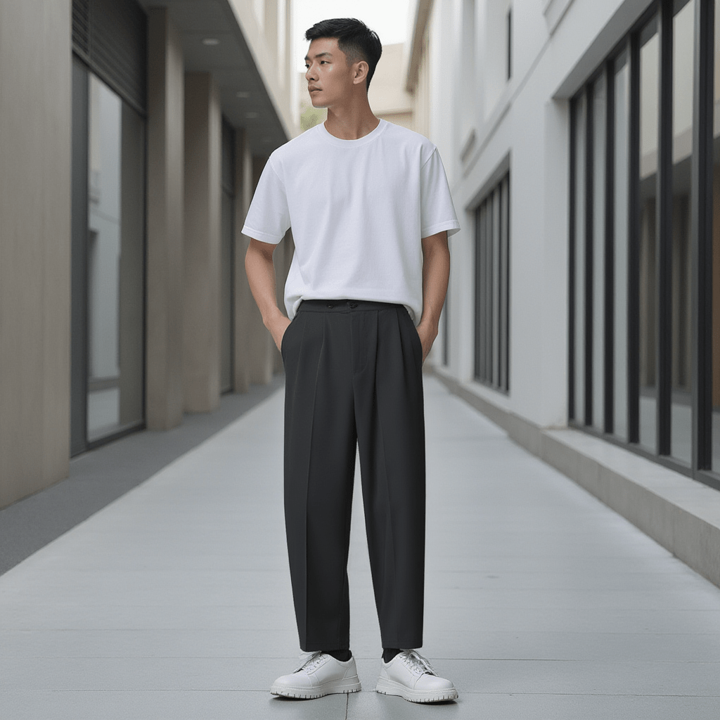 Pantalon Noir Homme