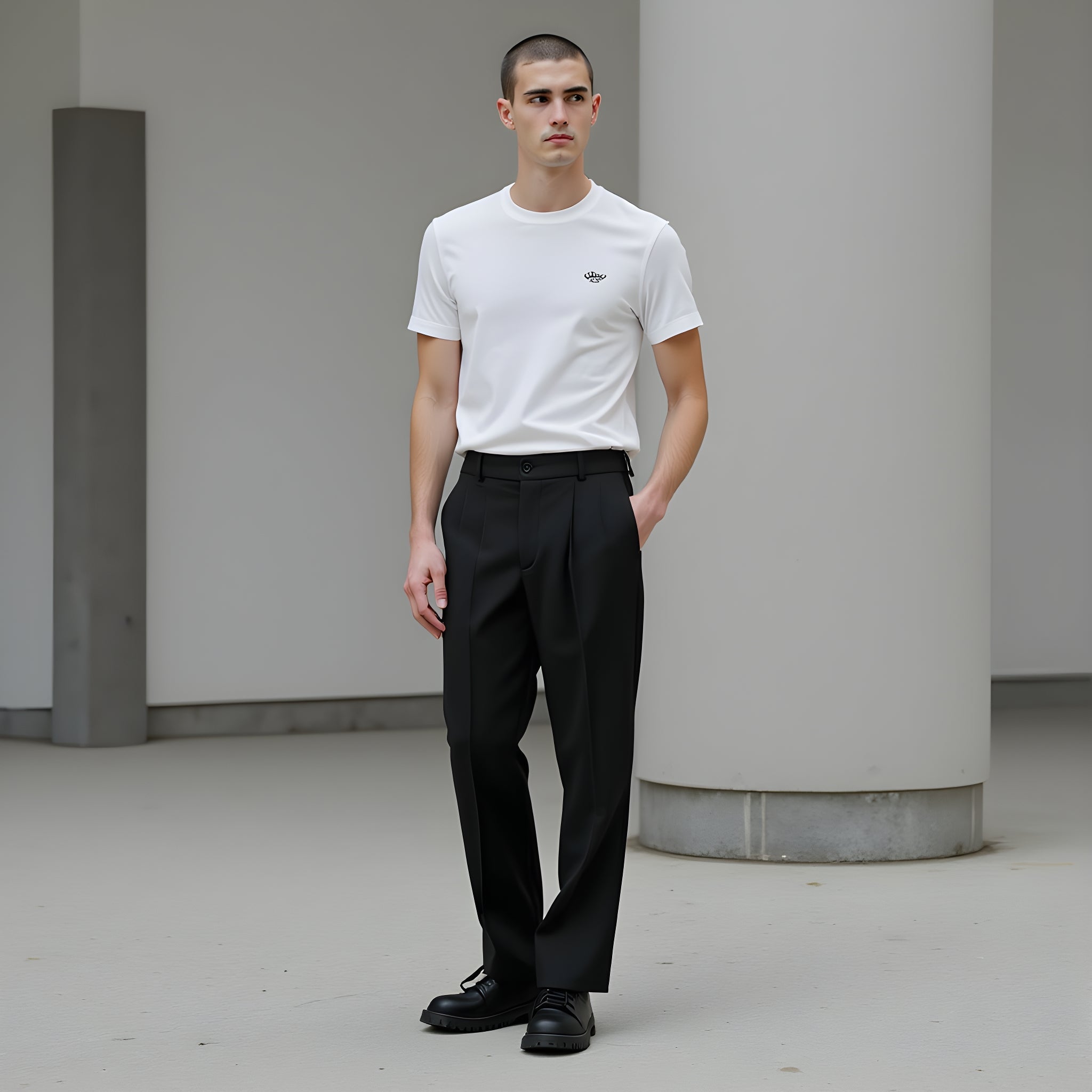 Pantalon Noir Homme