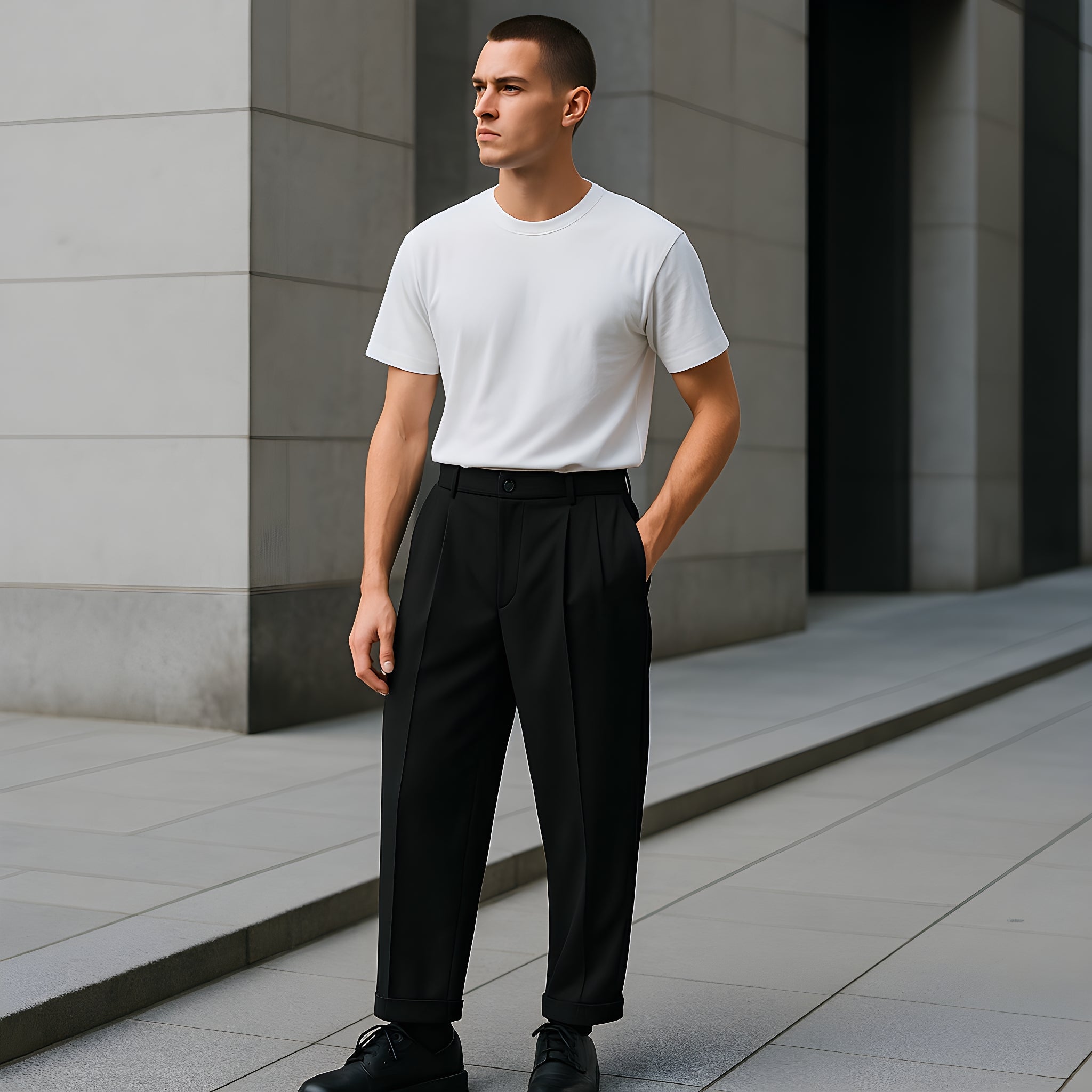 Pantalon Noir Homme