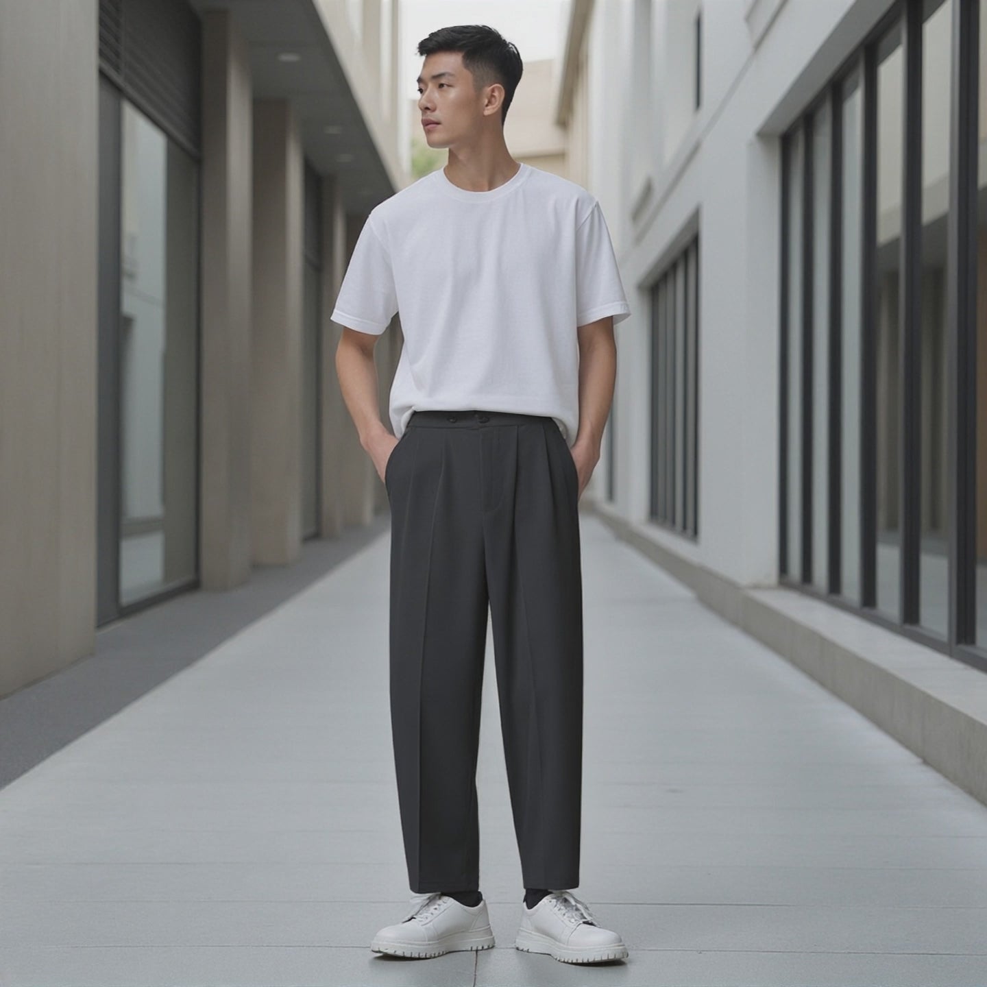Pantalon Noir Homme