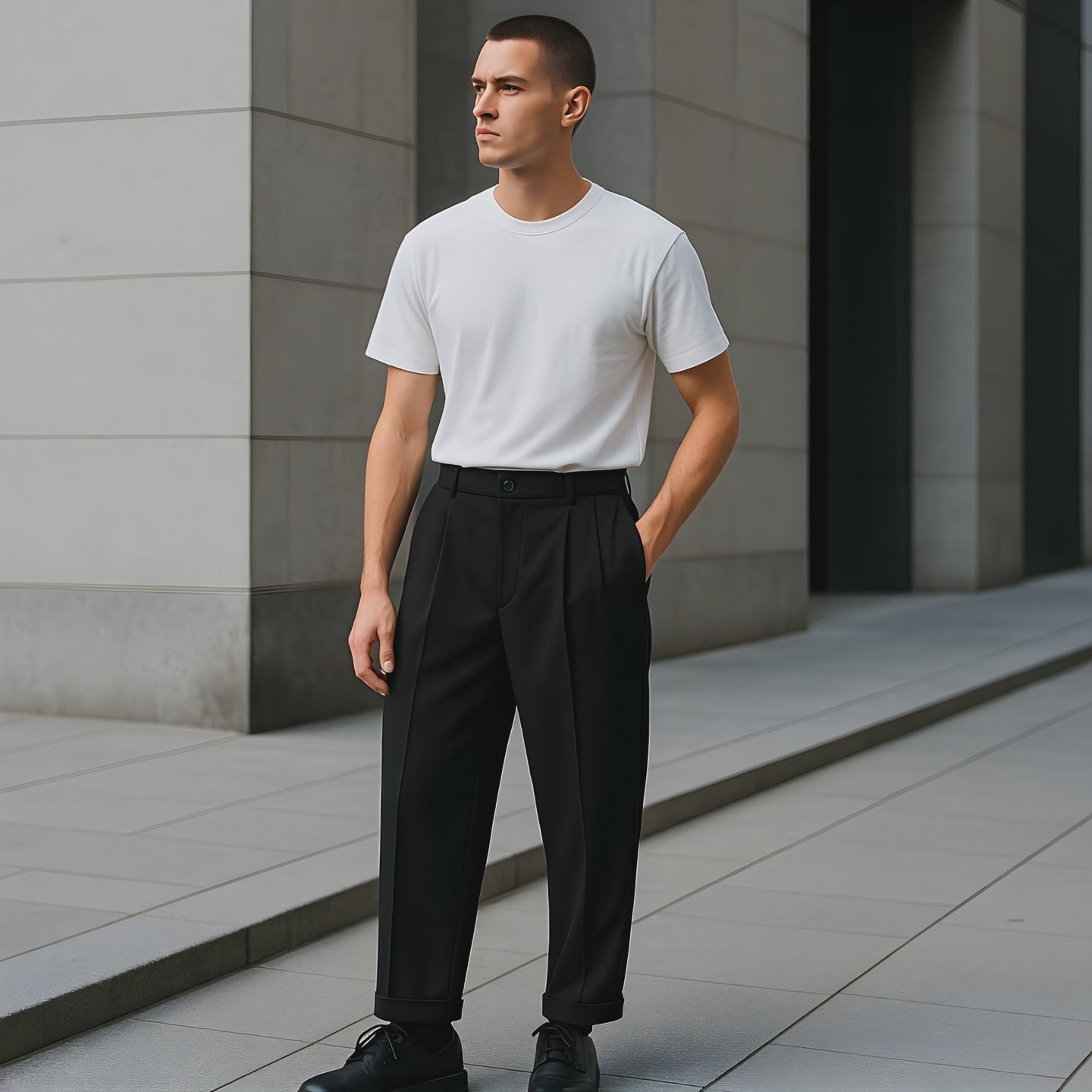 Pantalon Noir Homme