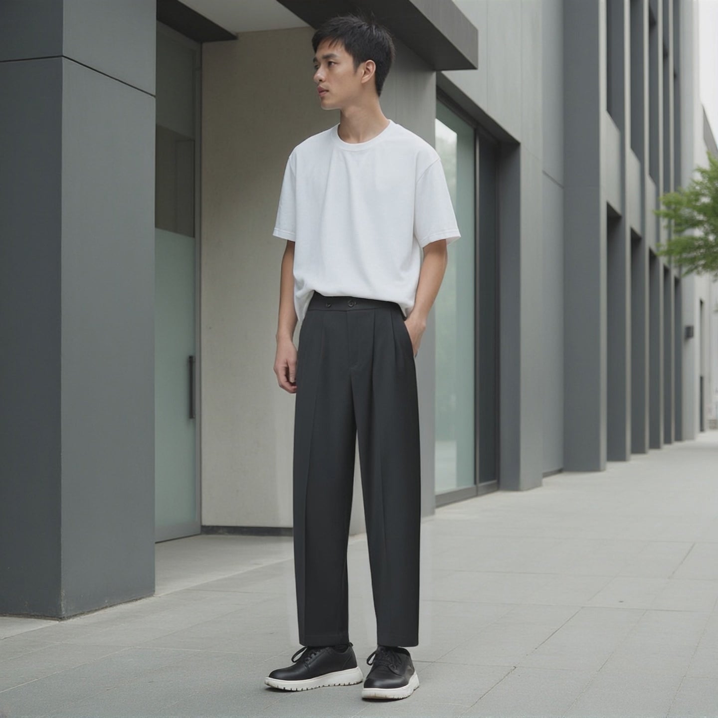 Pantalon Noir Homme