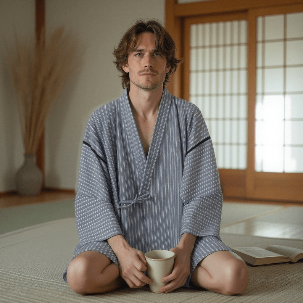 Pyjama Japonais Homme | Rayure
