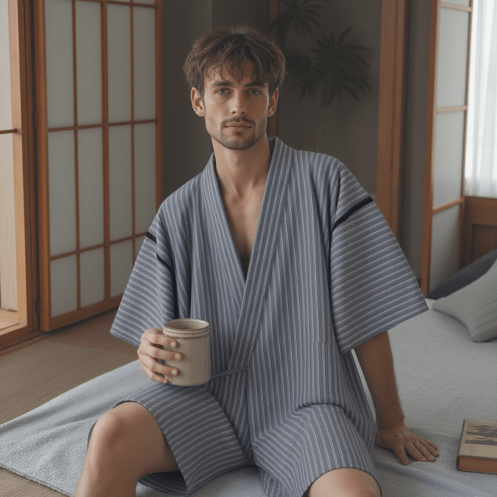 Pyjama Japonais Homme | Rayure
