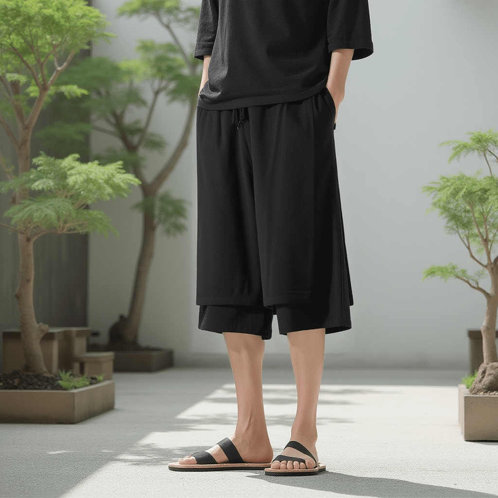 Short Japonais En Lin