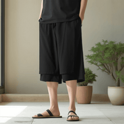 Short Japonais En Lin