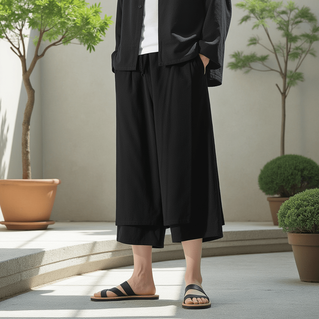 Short Japonais En Lin