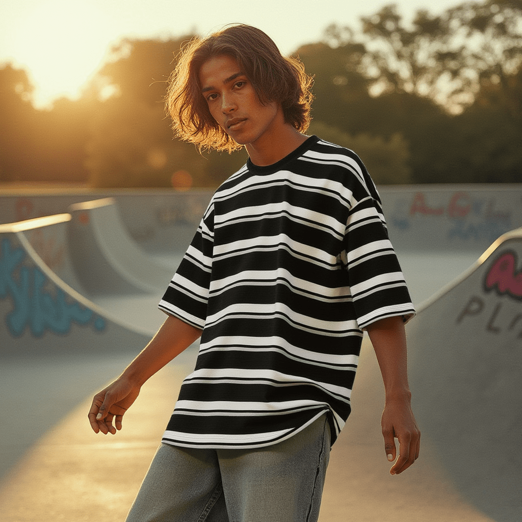 T-Shirt à Rayure - Skate