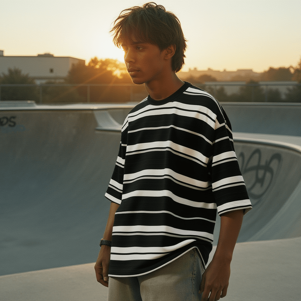 T-Shirt à Rayure - Skate