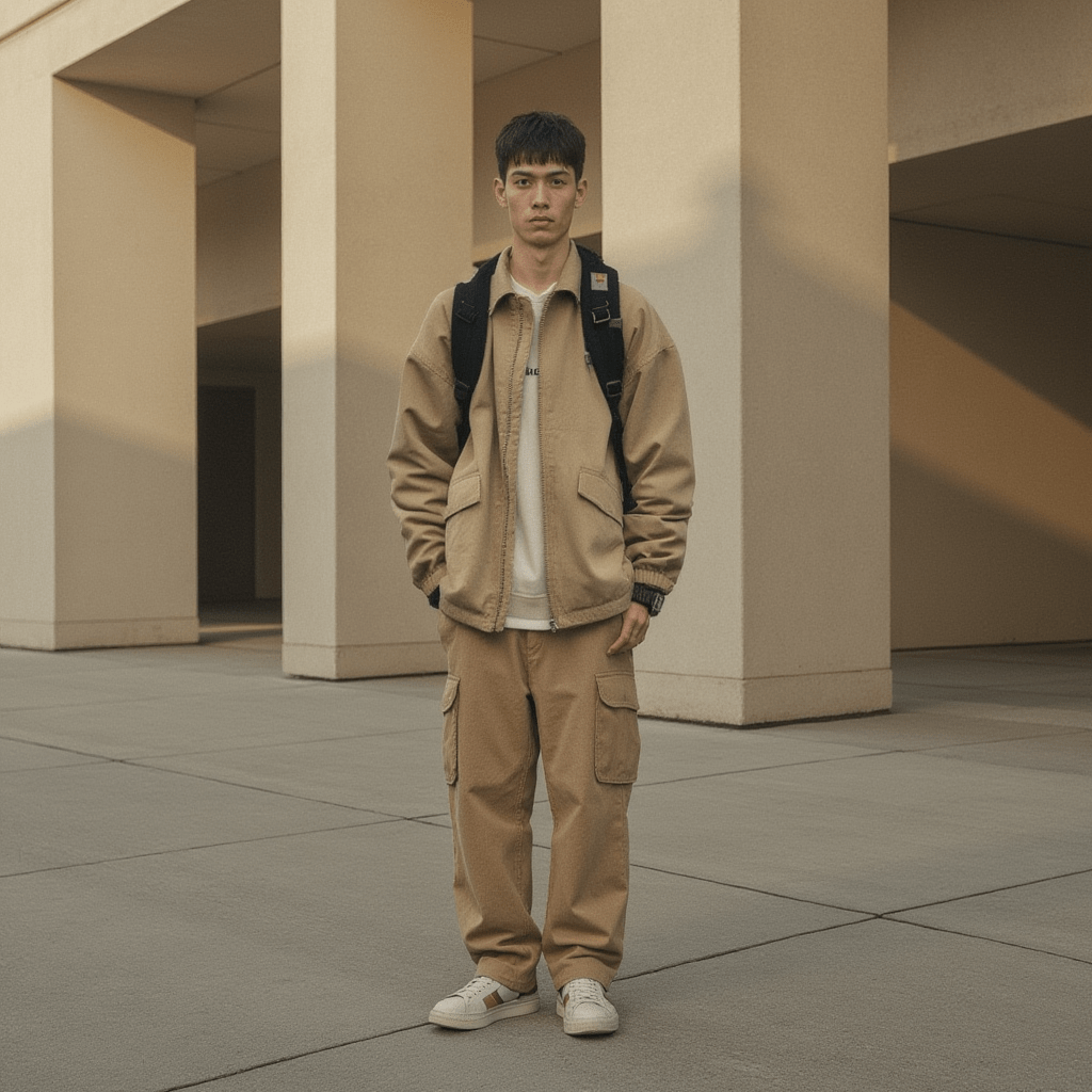Veste Streetwear Beige