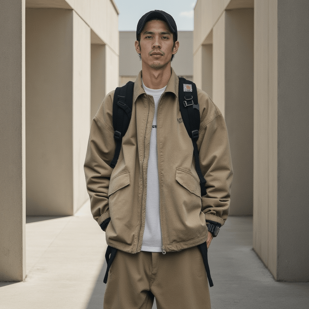 Veste Streetwear Beige