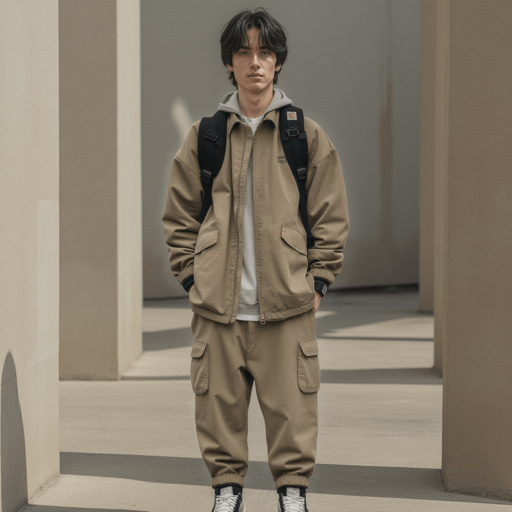 Veste Streetwear Beige