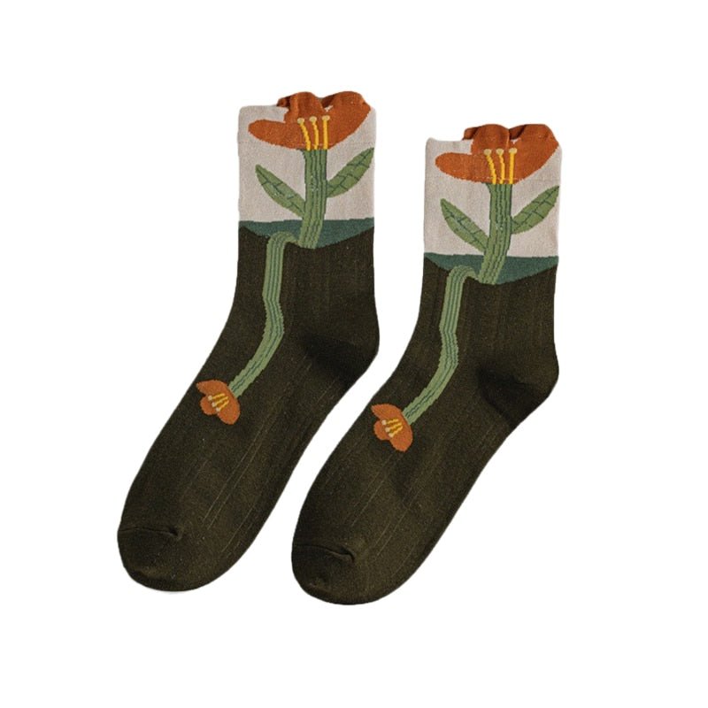 Chaussettes Fleurs