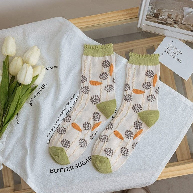 Chaussettes Fleurs