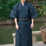 Kimono Homme Japonais Bleu