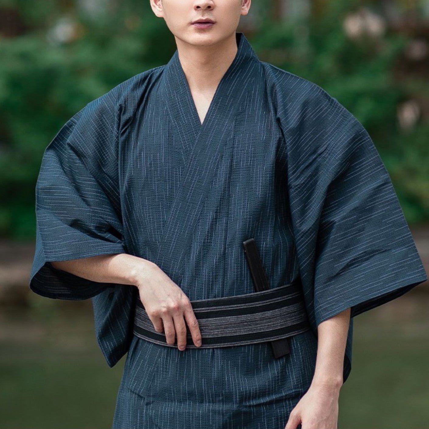 Kimono Homme Japonais Bleu